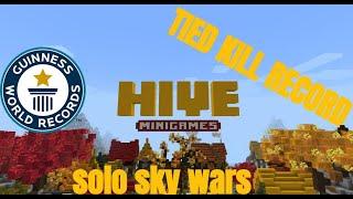 HOW I TIED THE SOLO SKYWARS KILL RECORD (HIVE) GAMEPLAY