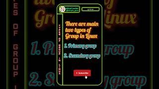 Types of group in Linux #nonightgams #linux