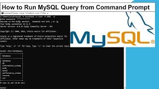 How to Run MySQL Query from Command Prompt II from MYSQL Command Line Client II MYSQL for beginner