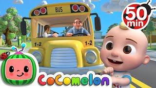 Wheels on the Bus (School Version)  + More Nursery Rhymes & Kids Songs - CoComelon