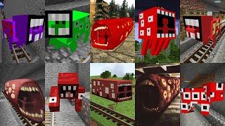 ВСЕ ВИДЫ TRAIN EATER В МАЙНКРАФТ ТРЕВОР ХЕНДЕРСОН SCP ПОЕЗД ПОЖИРАТЕЛЬ MINECRAFT МОД