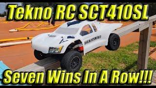 Tekno RC SCT410SL - Seven Wins In A Row!!! @CoralSpringsRCTrack - Mayhem V Pro 4 Mod SCT Champion!