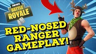 RED NOSED RANGER Skin Gameplay In Fortnite Battle Royale