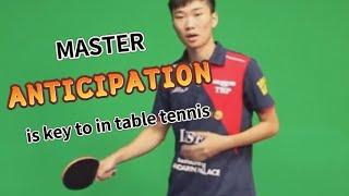 Master anticipation is key to table tennis!
