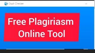 Free Online Plagiarism Checker Tool |Duplichecker Review seo