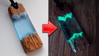 Luminous epoxy resin pendant with fluorescent powder | How to do it yourself | DIY