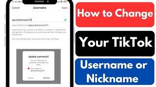 How to Change Your TikTok Username or Nickname