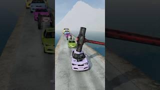 Big & Small Colorful Cars vs Giant Hammer #64 | BeamNG.drive