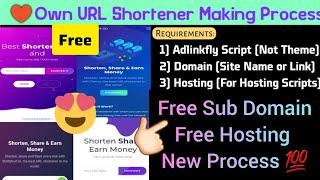 How to make professional Adlinkfly Url Shortener with Free hosting,  Free domain like adfly,clicksly