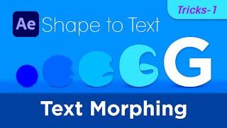 Morphing text animation in adobe after effects cc 20221️⃣Shape to Text