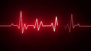 Motion Made - Free Cardiogram heartbeat heat pulse glowing red neon light loop animated background