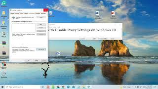 How to Disable Proxy Settings on Windows 10