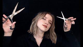 Scissor snips and tweezers pluck, very little talk | ASMR | Много ножниц АСМР