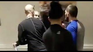 Artem Lobov vs Khabib Nurmagomedov altercation at hotel UFC 223