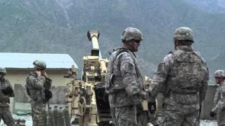 M777 Howitzer Direct Fire Low Charge Bravo Battery 3-321 HD Video 11