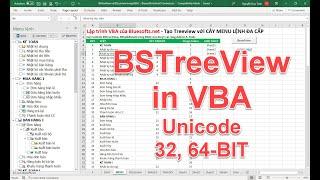 [Source Code] Create BSTreeView has icon, image, support unicode in Excel VBA 32, 64-bit