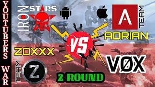 IRON STARS (ZOXXX Team) vs VOX (ADRIAN Team) - War Robots Clan Battle