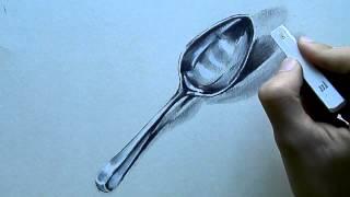 Як малювати ложку ( How to draw a spoon )