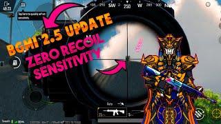 BGMI 2.5 UPDATE NEW SENSITIVITY SETTING || ZERO RECOIL SENSITIVITY SETTING BGMI || BEST SENSITIVITY