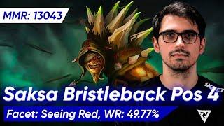 SAKSA BRISTLEBACK SUPPORT POS 4 7.37c | Dota 2 Pro Gameplay