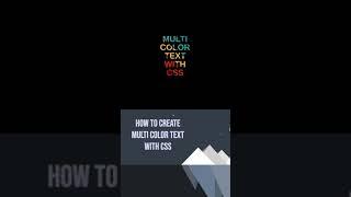 How to create multi color text with CSS