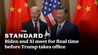 Biden and Xi meet for final time before Trump takes office