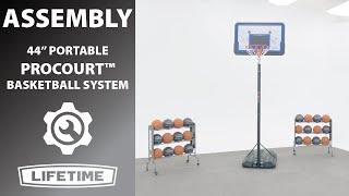 Lifetime 44” Portable Procourt™ Basketball System | Lifetime Assembly Video