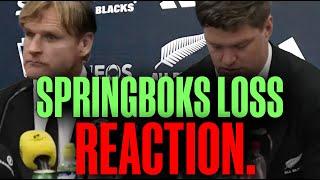 Scott Robertson and Scott Barrett react to All Blacks v Springboks | Press Conference (Johannesburg)