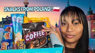 ASMR Eating Snacks From Poland , Try Treats Box , Crunchy Eating Chewing Sounds