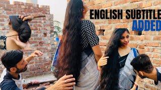 The broker was impressed by Dola's hair and he touched her long hair || Long hairplay by Flat Broker