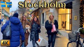 Sweden: Stockholm 4K Walk - Two Days to Christmas