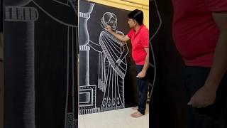 Learn to draw a woman waiting  #drawing #art #shortvideo