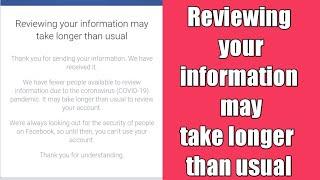 Reviewing your information may take longer than usual || Syco Tech Zone | Reviewing your Information