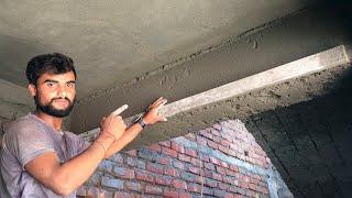 न्यू बीम प्लास्टर बटन में कैसे होता है __How To Do Design Beam Plaster Speed New Plaster work