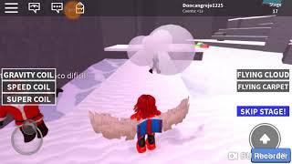 Jugando el nuevo parkour de navidad en Roblox