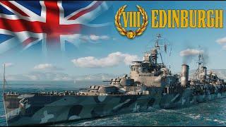 EDINBURGH ОТЛИЧНЫЙ легкий крейсер Британии 8 уровня ! Бился до последнего! WORLD OF WARSHIPS