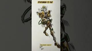 Drawing Dio #art #jjba #jojosbizzareadventure #dio #jojo #jojoedits #mangaart #stickman #tutorial