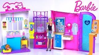 BARBIE PET CARE CENTER WITH PET PATIENTS PUPPY CAT KITTEN AND HAMSTER & FOUR PLAY SPACES - UNBOXING