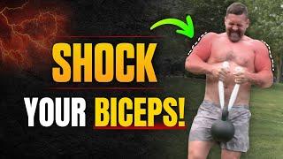 SHOCK Your Biceps! Intense Kettlebell Biceps Routine | Coach MANdler