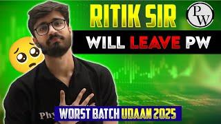 Worst Batch Udaan 2025  Ritik Sir got emotional  #pwfoundation #ritiksirpw