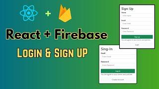 Login and Signup Page in React JS with Firebase