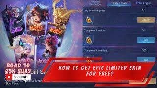 HOW TO GET FREE LIMITED EPIC SKIN IN EPIC SKIN CHOICE CHEST/MOONTON 10TH ANNIVERSARY EVENT | MLBB