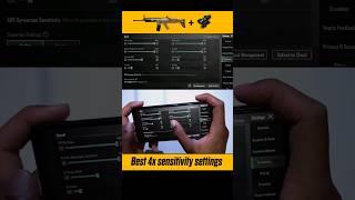 4x zero Recoil sensitivity settings pubg mobile 4x No recoil sensitivity 4x scoop settings #shorts