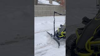 RYOBI MOWER PLOWS LIKE A CHAMP FOR IT'S 6TH WINTER! #ryobi #electricmower #snowplow #snow #brinly