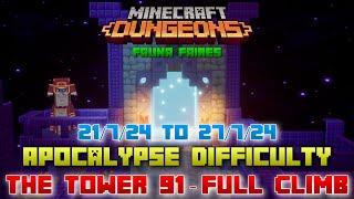 The Tower 91 [Apocalypse] Full Climb, Guide & Strategy, Minecraft Dungeons Fauna Faire