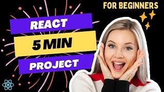 Learn REACT PROJECT in 5 minutes for beginners #react #reactjs #reactproject #reacttutorial #mini