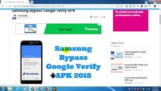 Download  Samsung Bypass Google Verify APK 2018