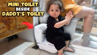 MILAD'S PRICELESS Reaction to His First Real MINI TOILET! 