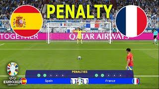 SPAIN vs FRANCE - Penalty Shootout | UEFA Euro 2024 - Semi - Final | PES Gameplay