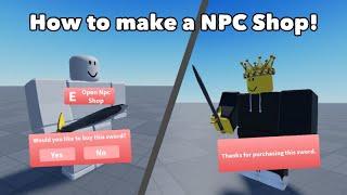 How to Make NPC Shop! (V2) - Roblox Studio